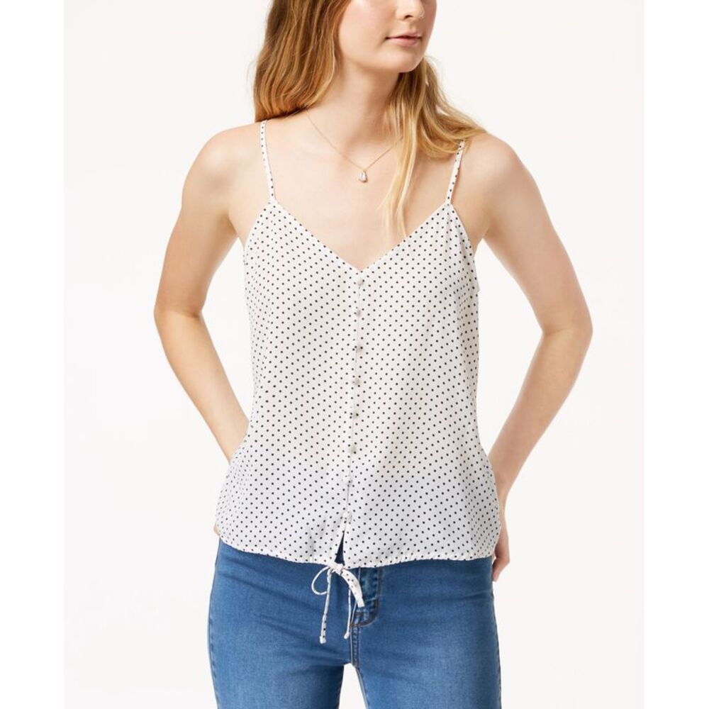 Hippie Rose Juniors Tie Front Cami Tank Top